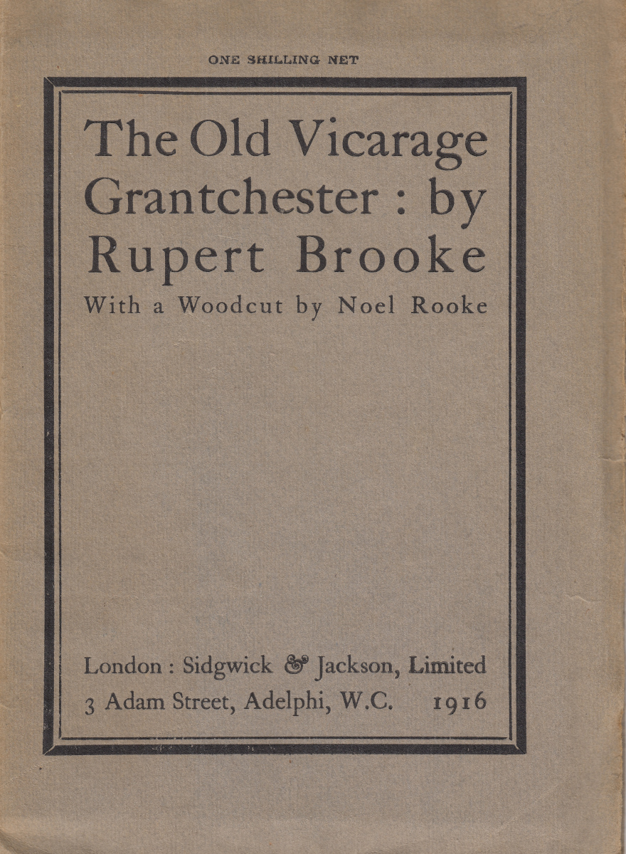 BROOKE, RUPERT - The Old Vicarage, Grantchester