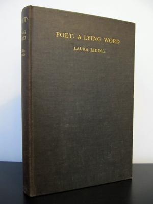 RIDING, LAURA - Poet: A Lying Word