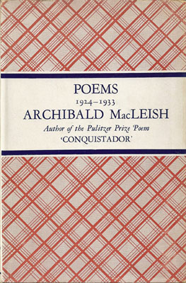 MACLEISH, ARCHIBALD - Poems 1924-1933