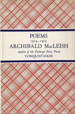 MACLEISH, ARCHIBALD - Poems 1924-1933