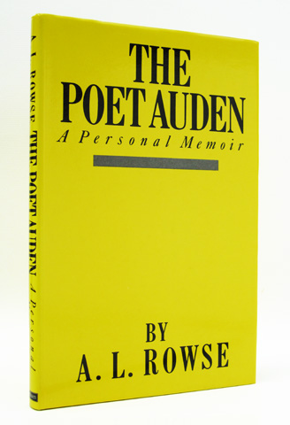 ROWSE, A.L. - The Poet Auden: A Personal Memoir